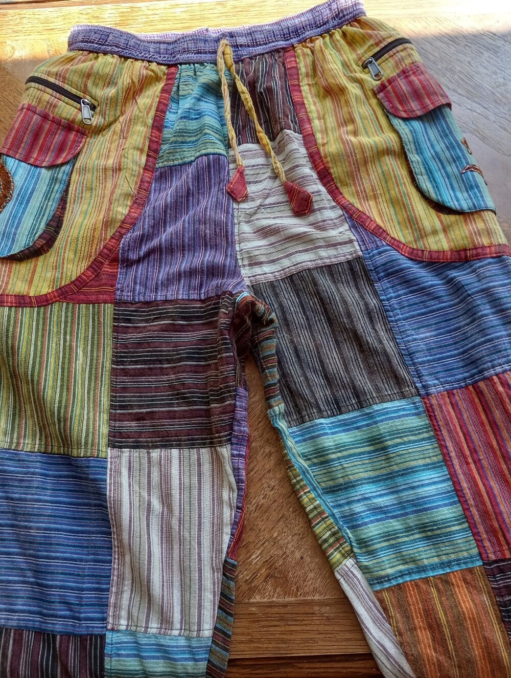 Patchwork Hippie Joggers!!! Bohemian, Festival - Picture 3 of 9